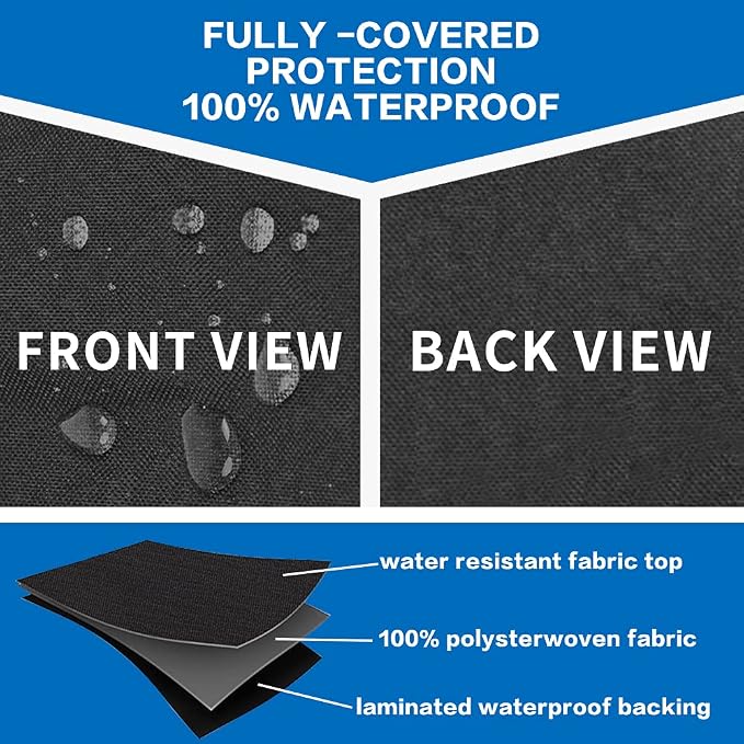 Stanbroil Pyramid Patio Heater Cover, Heavy Duty Waterproof Outdoor Heater Cover with Zipper, 21x21x90 Inch, Black&Camel