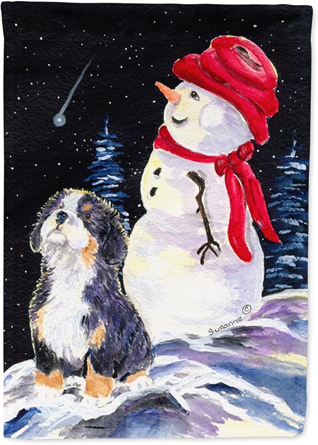 Caroline's Treasures SS8575GF Bernese Mountain Dog Garden Flag Mailbox Flag Decorative Yard Flag Banner Outside Patio Artwork Yard Flower Beds, Garden Size, Multicolor