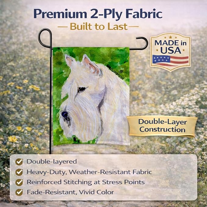 Caroline's Treasures SS8791GF Scottish Terrier Garden Flag Mailbox Flag Decorative Yard Flag Banner Outside Patio Artwork Yard Flower Beds, Garden Size, Multicolor