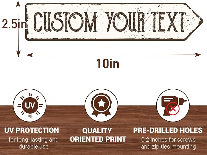 Custom Right Arrow Sign Rustic, Personalized Metal Outdoor Signs,Tin Plates for Outside House,Man Cave,Shop,Bar,Cafe Restaurant,Vintage Aluminum Fade Reistant 18 x 3.5 inch