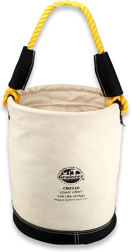 Graintex CB2116 Utility Canvas Bucket Leather Bottom