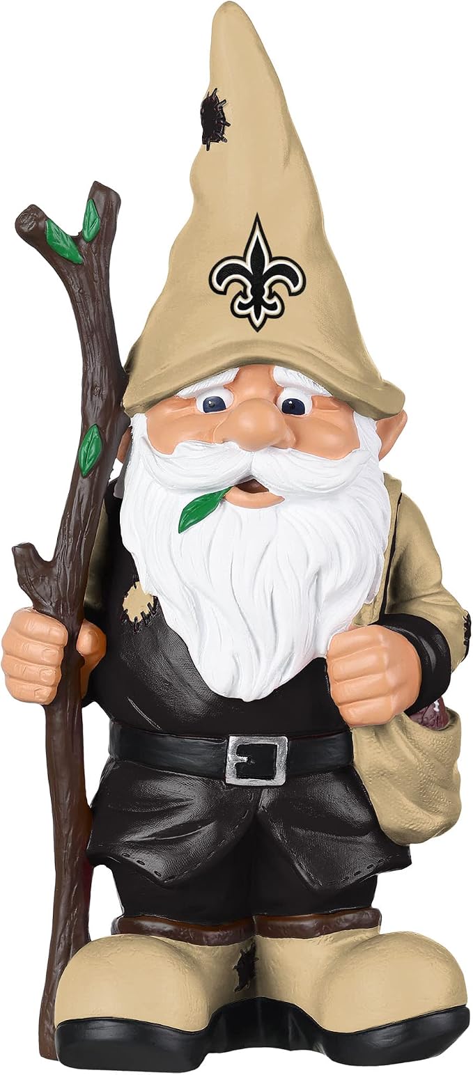 FOCO NFL Team Logo Holding Stick Garden Statue Outdoor Gnome