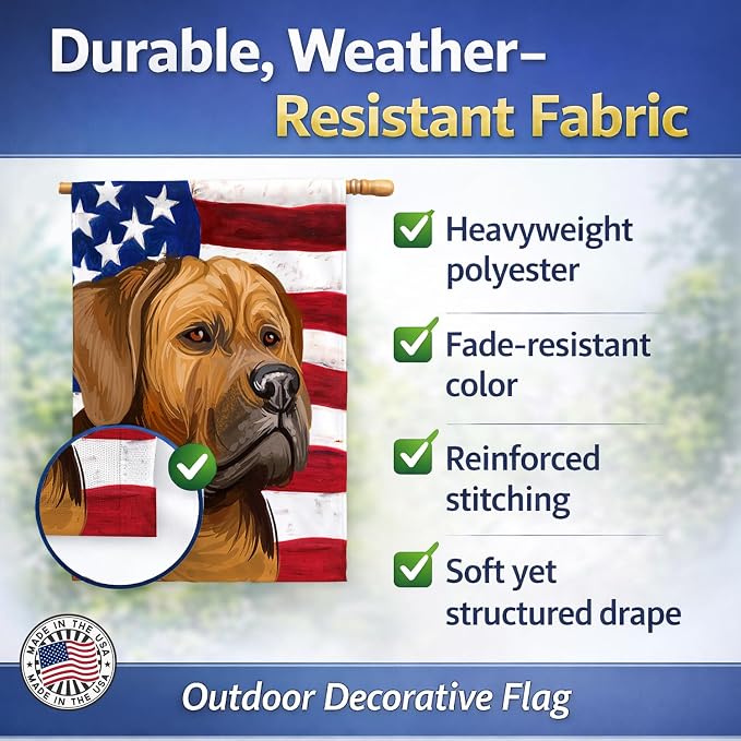 Caroline's Treasures CK6741CHF Tosa American Flag House Flag Large Porch Sleeve Pole Decorative Outside Yard Banner Artwork Wall Hanging, Polyester, House Size, Multicolor