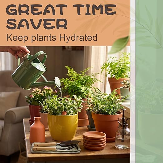DoubleFill 1 Pcs 100 oz Ollas Terracotta Watering Pots Self Watering Planter Insert Terracotta Globes Clay for Outdoor Indoor Garden Plants, Easy to Refill