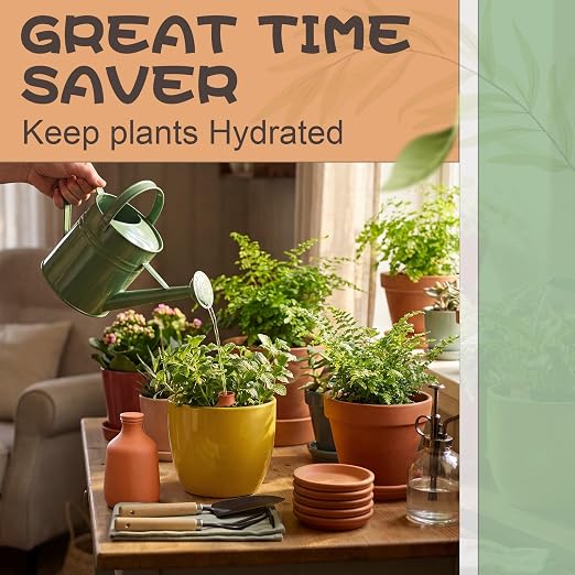 DoubleFill 1 Pcs 150oz Ollas Terracotta Watering Pots Self Watering Planter Insert Terracotta Globes Clay for Outdoor Indoor Garden Plants, Easy to Refill