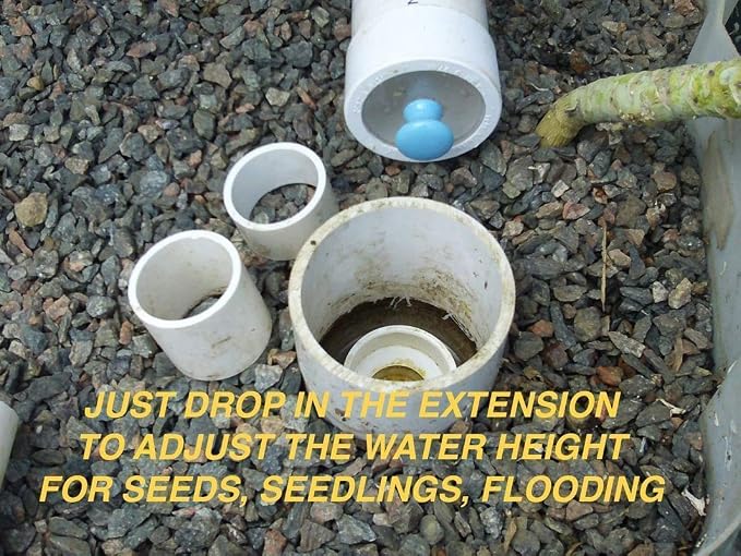 Aquaponics Fail Safe Auto Bell Siphon Kit for IBC 8" Media *Easily Adjustable* Over 20,000 Siphons Sold Worldwide So Buy with Confidence!