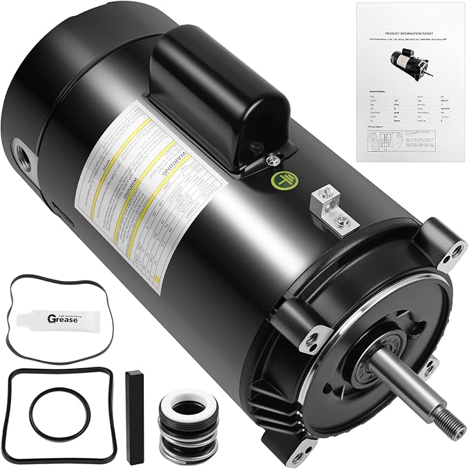 UST1202 Pool Pump Motor 2HP 56J Frame Fit for A.O. Smith SP2615X20 Pump | 56J Frame, 115/230V Dual Voltage, 3450 RPM, 1045 Steel Shaft, Swimming Pool Replacement Motor