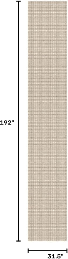 KOZYFLY Braided 2.5'x16' Runners Rugs for Hallway, Extra Long Washable Runner Rug, Woven Non Slip Kitchen Runner, Cotton Entryway Rug, Floor Carpet for Entry, Aisle, Hall, Ivory/Camel/Brown
