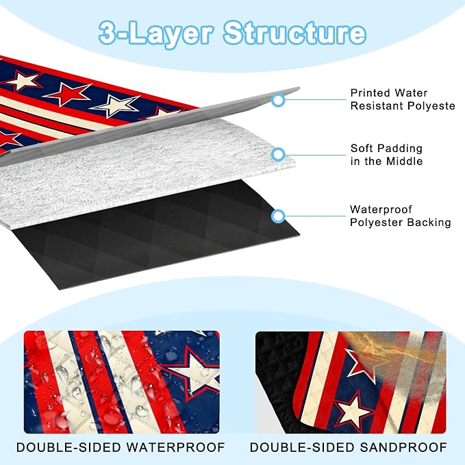 Poedist Extra Large Picnic Blanket Waterproof,80"x 80"Foldable Machine Washable Beach Blanket,Outdoor Blanket for 6-8 Adults,for Indoor Crawling,Park Beach,Camping,Hiking,Family Travel(Dream)