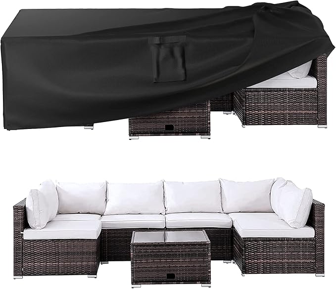 Ruimoy Patio Furniture Covers, Outdoor Furniture Cover Waterproof, General Purpose, Outside Table and Chair Covers, Heavy Duty 600D (62 Inch L x 42 Inch W x 28 Inch H)