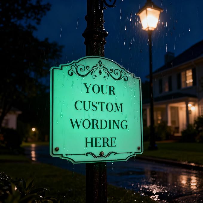 Large Custom Metal Decorative Sign - 30x30 Inch Personalized Outdoor Sign, 0.040 Aluminum, Reflective Option, Rust-Proof Durable
