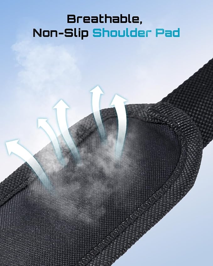 SEESII Universal Shoulder Strap for Cordless Pole Saw/Leaf Blower/Hedge Trimmer, Compatible with SEESII P6 Plus/P6 Ace/PB Ace/P6 Bonus, Black, 3-Pack