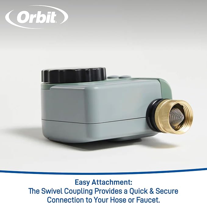 Orbit One Outlet Single-Dial Hose Faucet Timer - Easy Programmable - for Garden Watering System - LCD Hose Timer with Adjustable Watering Schedule - 62056, (Pack of 5)