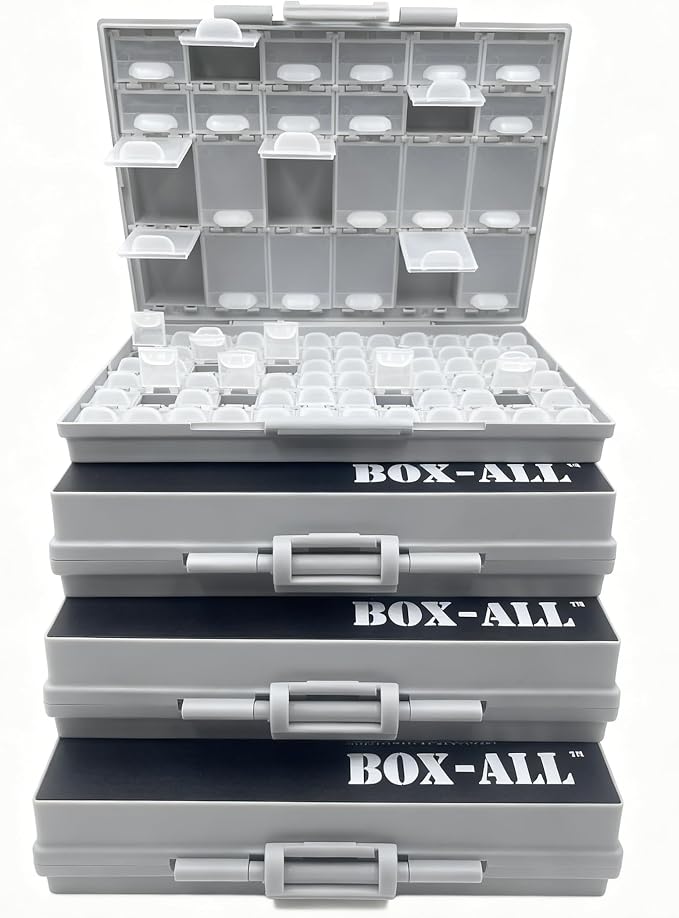AideTek 4 units BOX-ALL-96 Compartments Empty Enclosure SMD SMT Organizer Great Surface Mount Components Organizer