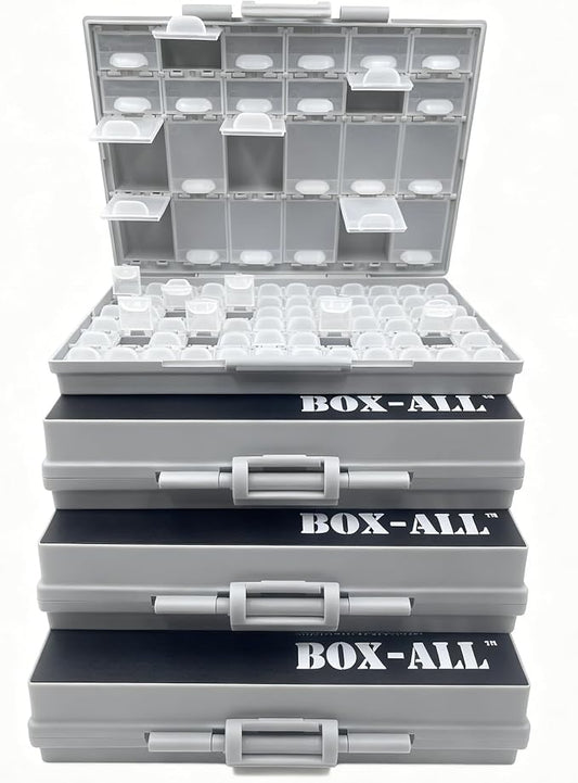 AideTek 4 units BOX-ALL-96 Compartments Empty Enclosure SMD SMT Organizer Great Surface Mount Components Organizer