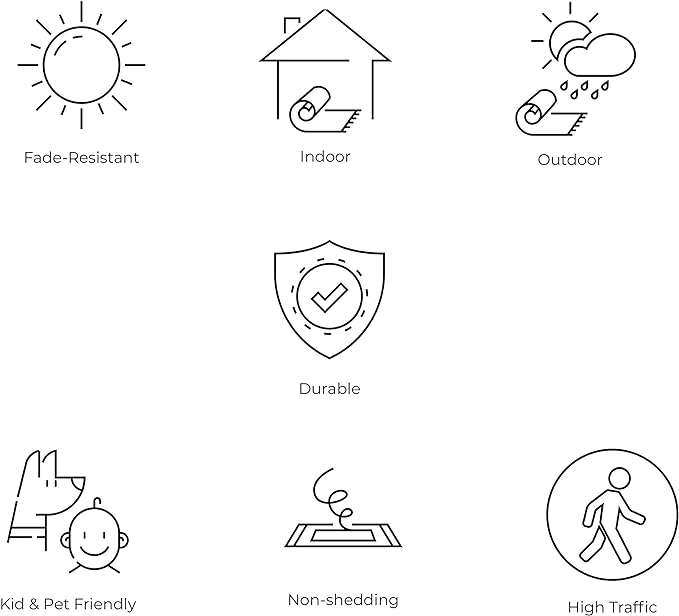 JONATHAN Y Moroccan Geometric Indoor Outdoor Area Rug 8X10 Orange/Cream, Ourika Textured Weave for Backyard, Patio, Porch, Easy-Cleaning, High Traffic, Pet-Friendly, Non-Shedding (SMB108P-8)