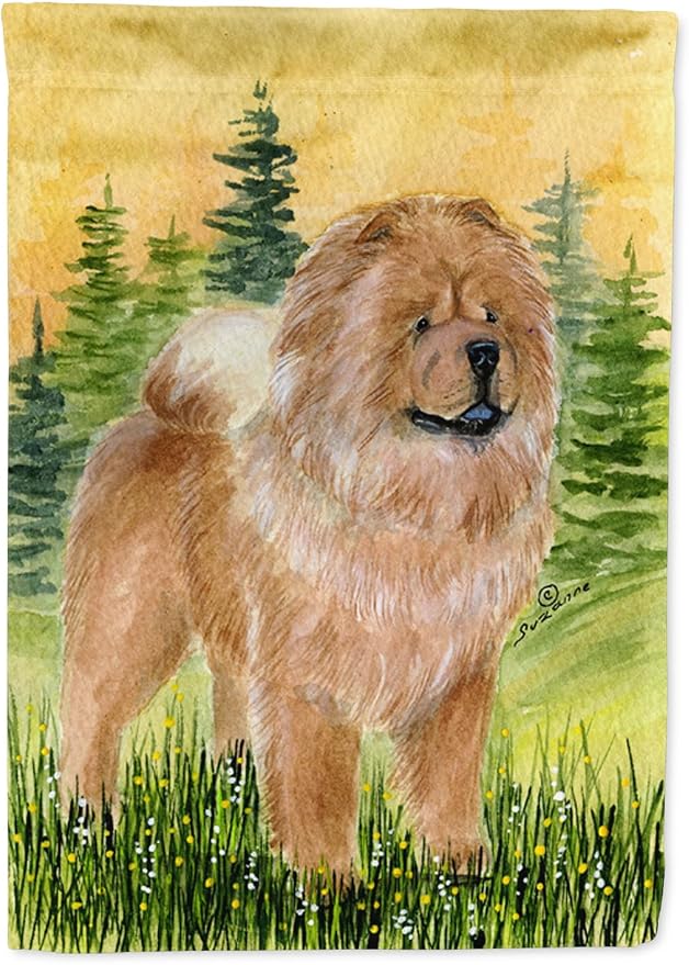 Caroline's Treasures SS7004GF Chow Chow Garden Flag Mailbox Flag Decorative Yard Flag Banner Outside Patio Artwork Yard Flower Beds, Garden Size, Multicolor