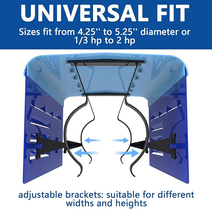 Pool Pump Covers for Outside Units, ABS Adjustable Pools Motor Cover | UV-resistant Pool Pump Enclosure for Above Ground Swimming Pools Protection