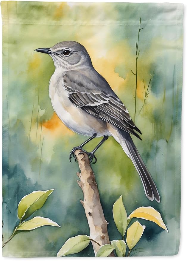 Caroline's Treasures Florida Northern Mockingbird Garden Flag Mailbox Flag Decorative Yard Flag Banner Outside Patio Artwork Yard Flower Beds, Garden Size, Multicolor
