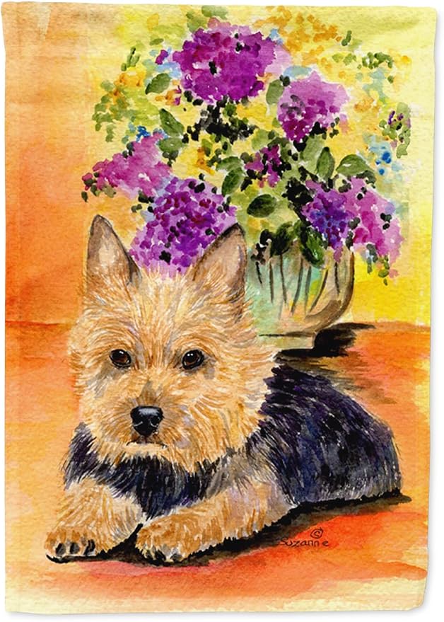 Caroline's Treasures SS8297GF Norwich Terrier Garden Flag Mailbox Flag Decorative Yard Flag Banner Outside Patio Artwork Yard Flower Beds, Garden Size, Multicolor