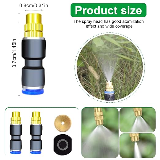 Update Drip Irrigation Kit, 82FT Automatic Watering System with 20 Replaceable 360° Bendable Sprayers, Atomizing Copper Nozzles for Garden, Plant, Lawn, Patio and Yard.(20)