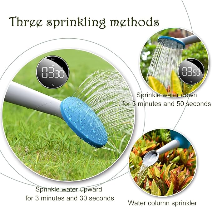 XXXFLOWER 1.5 Gallon Blue Watering Can Outdoor Garden Flower Plant, Lightweight 6 L Water Cans with Detachable Nozzle Watering Pot for Office House Garden