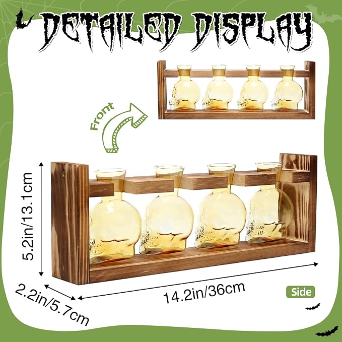 Plant Propagation Stations Halloween Skull Plant Terrarium Kit | Glass Vases Gift for Father Air Planter Home Office Decor