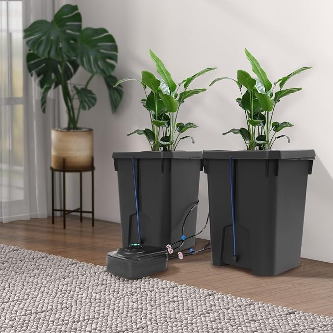 DONSU Hydroponics Growing System, Culture Bucket System, Recirculating Drip Garden System,7.13 Gal Deep Water Culture for Grow Tent, Greenhouse, Garden, Balcony (2)