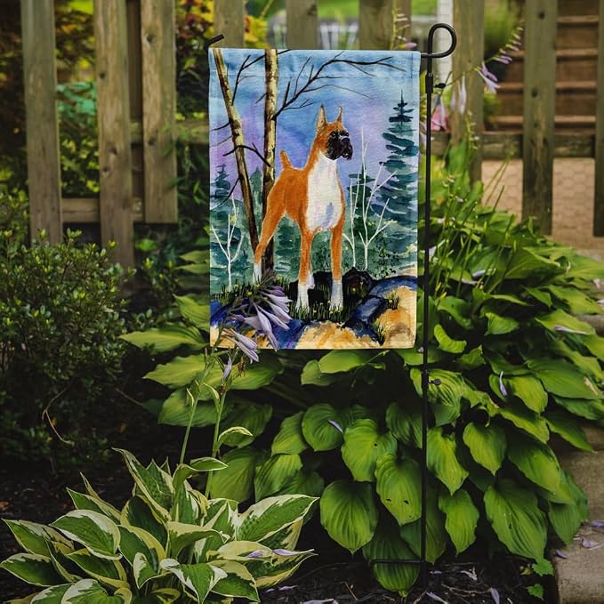 Caroline's Treasures SS8650GF Boxer Garden Flag Mailbox Flag Decorative Yard Flag Banner Outside Patio Artwork Yard Flower Beds, Garden Size, Multicolor