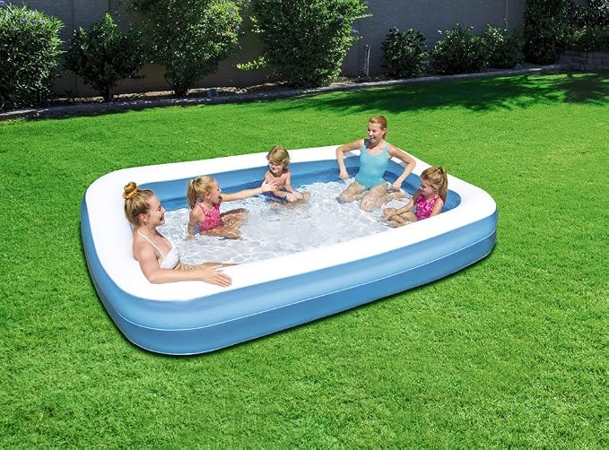 Bestway Rectangular Inflatable Family Pool - 120 inch, Blue
