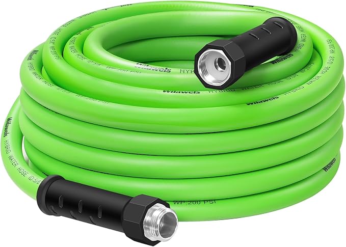 50 FT x 5/8″ Garden Hose, Lightweight Flexible Garden Water Hose with Swivel Handle, 200 PSI Working, 450 PSI Burst, Heavy Duty Water Hose for All-Weather Outdoor Use, G50GH06