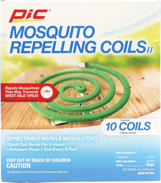 Pic Mosquito Repellent Coils (Box of 10 Coils), Package May Vary | insect-repellants