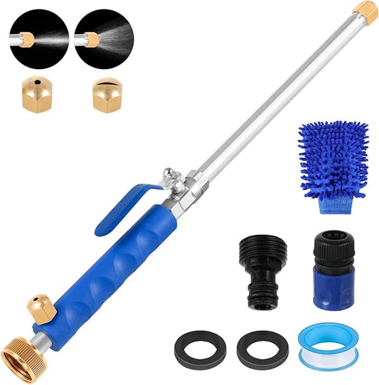 Upgraded Jet Nozzle for Garden Hose 2-in-1 Jet Nozzle High Pressure Hose Nozzle with 2 Different Nozzles and Hose Quick Connectors for Car Pet Garden Cleaning