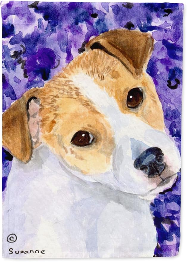 Caroline's Treasures SS8740GF Jack Russell Terrier Garden Flag Mailbox Flag Decorative Yard Flag Banner Outside Patio Artwork Yard Flower Beds, Garden Size, Multicolor
