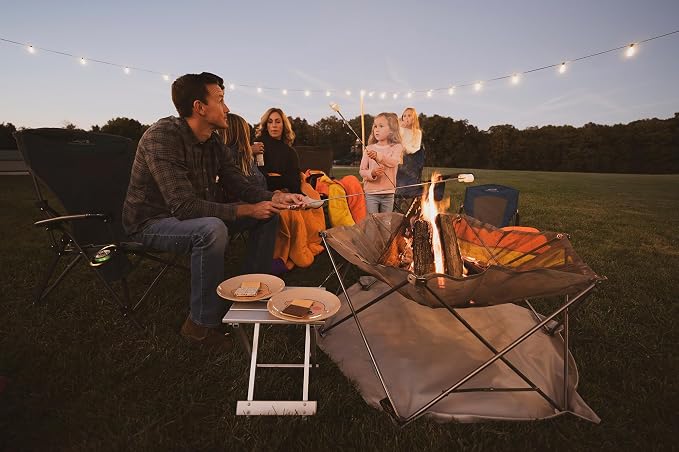 ALPS Mountaineering Gaze Fire Pit – Portable Stainless Steel Mesh Outdoor Fire Pit with Ground Heat Shield & Carry Bag for Camping, Backyard, Travel, Tailgating & Overlanding