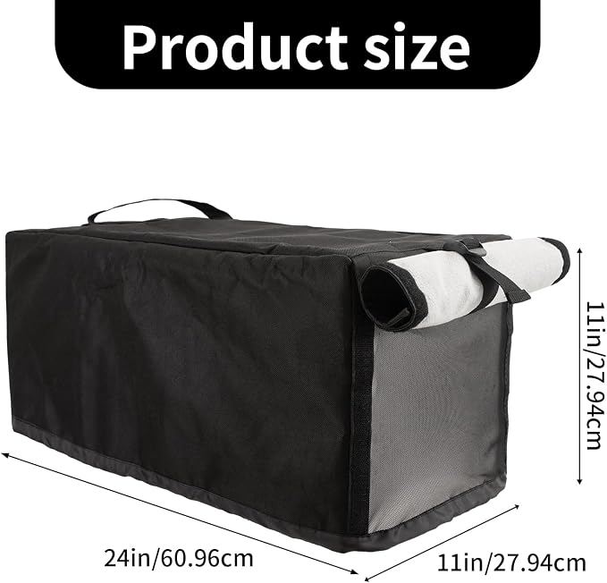 Pool Heater Cover, 600D Heavy Duty Oxford, Waterproof 3-Layer Insulation | Adjustable Drawstring and Ventilation, Universal Pool Heater Cover, fpr 24 x 11 x 11 Inches Heater (Black)