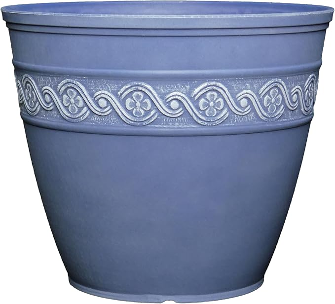 Classic Home and Garden by Growscape Corinthian Planter Pot (8" Slate Blue)