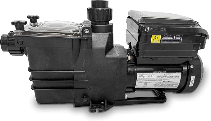 Swimline HYDROTOOLS Variable Speed Swimming Pool Pump for Inground & Above Ground Pools | 1.65 HP, 5820 GPH Self Priming Filter Pumps | 230 V, LED Control Panel, 2-4 Flow Speeds, Strainer Basket, DOE