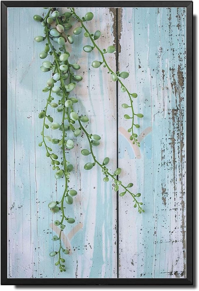 Metal Sign Tin Sign Vintage Delicate String of Pearls Tin Sign for Vintage Paintings Shabby Chic Touch and Simple Beauty Admir Bar Signs for Home Bar for Club 6×8 Inches with Metal Frame