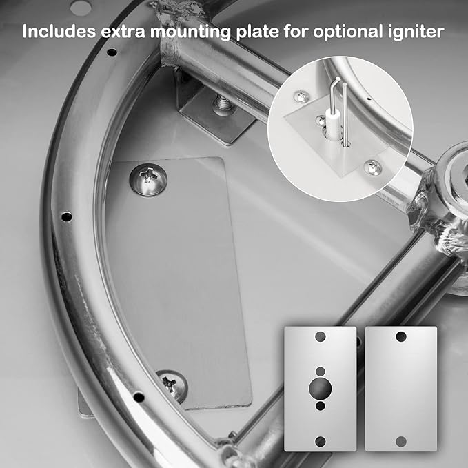 Stanbroil 13-Inch Drop-in Fire Pit Burner Pan, Round Fire Pit Insert for Propane & Natural Gas DIY Fire Table, Stainless Steel Firepit, BTU 88,000 Max