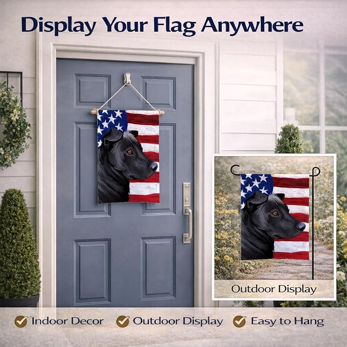 Caroline's Treasures CK6644GF Phu Quoc Ridgeback Dog American Flag Garden Flag Mailbox Flag Decorative Yard Flag Banner Outside Patio Artwork Yard Flower Beds, Garden Size, Multicolor