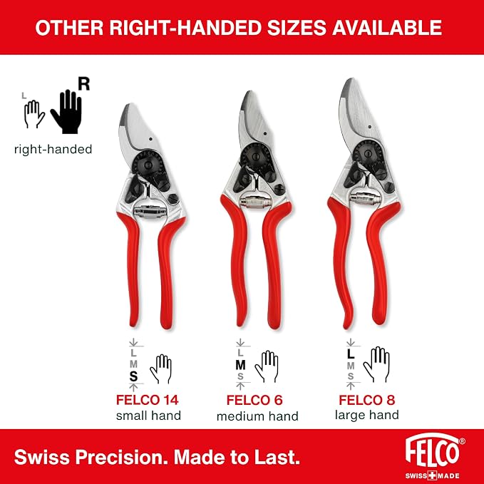 Felco F31 Pruning Shears – 8.3" Garden Clippers with Anvil Blade for Dry & Hard Wood | Hand Pruner for Gardening | Garden Tool Cutter with Aluminum Handle, Alloy Steel Blade, High-Torque Cutting Power