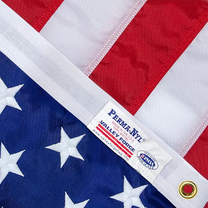 American Flag - 100% Made in the USA - 4' x 6' ft - Koralex II 2-ply Polyester - Sturdy, Durable and Patriotic - Great for Gardens, Homes, Patios and Cars – By Valley Forge Flag