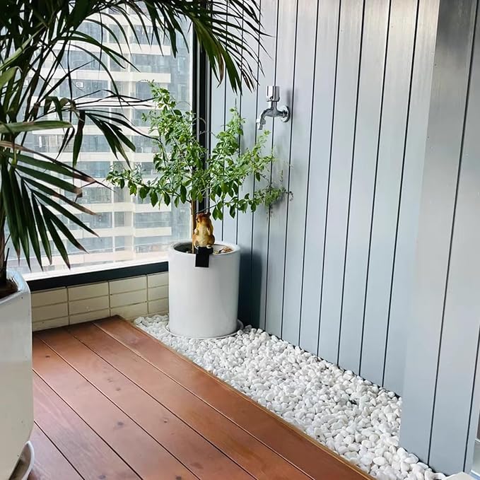 FANTIAN 10 lbs White Rocks for Landscaping, 1-2 Inch Small Pebbles for Indoor Plants, Decorative Polished River Stones for Potted, Vase and Outdoor Garden