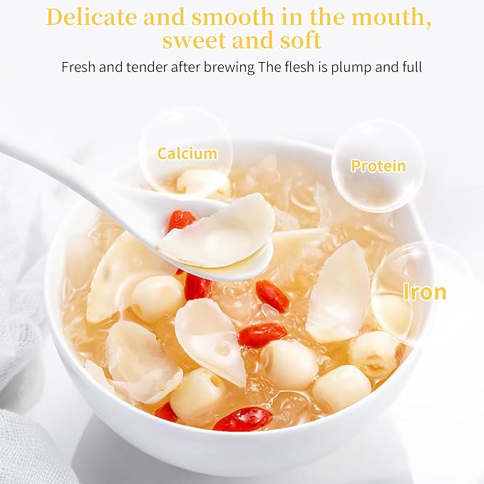 Dried Lily Bulbs 200g (7oz) Herbal Tea, Dried Lily Buds Bulbs Bai He Lilies for Tea, Cooking, Porridge, Sulfur Free, No Additives 百合干龙牙百合 银耳莲子百合羹原料