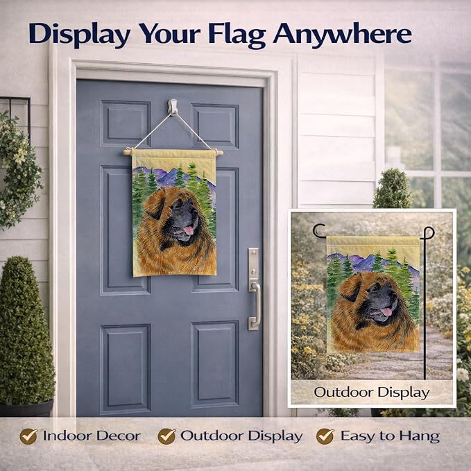 Caroline's Treasures SS8202GF Leonberger Garden Flag Mailbox Flag Decorative Yard Flag Banner Outside Patio Artwork Yard Flower Beds, Garden Size, Multicolor