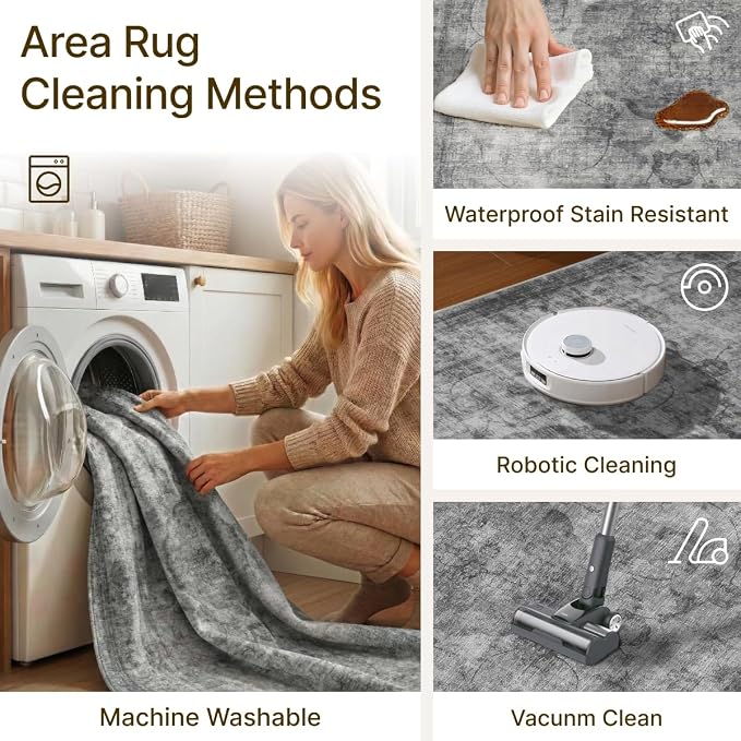 2x3 Area Rug Washable Vintage: Non Slip Throw Rugs for Entryway | Indoor Door Mat for Kitchen Soft Low Pile Thin Small Carpet for Hallway Bedroom Dining Room Home Office Decor