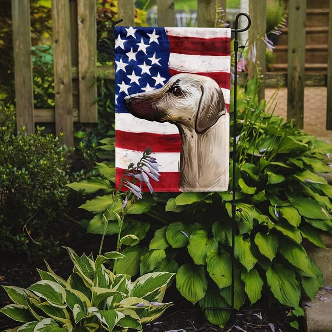 Caroline's Treasures CK6710GF Sloughi Dog American Flag Garden Flag Mailbox Flag Decorative Yard Flag Banner Outside Patio Artwork Yard Flower Beds, Garden Size, Multicolor