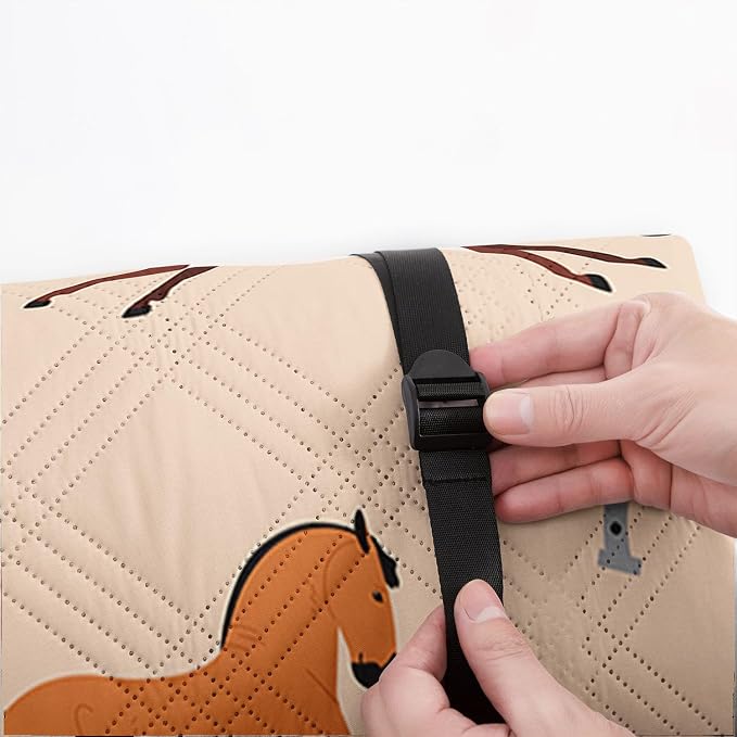 Outdoor Picnic Blanket,Portable Sandproof Waterproof Picnic Mat,Horses Printed Camping Beach Mat for Sand and Wet Grass Hiking (Horses L)