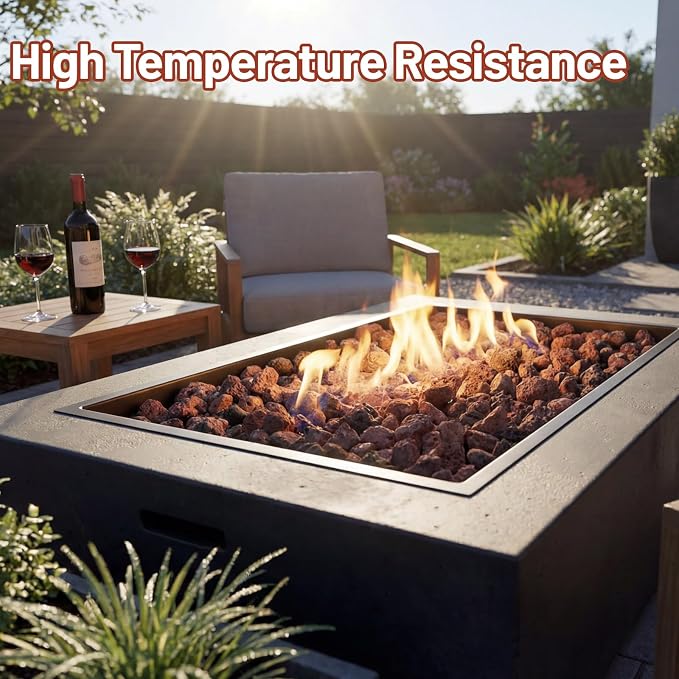 20 Pounds Red Lava Rocks for Fire Pits, Fireplaces, Perfect for Gas Log Sets, Gas Grills, Landscape Design, 0.8-1.2 Inch, Suitable for Both Indoor and Outdoor Applications